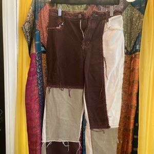 Patchwork jeans size 26.